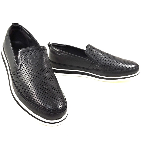 CASADEI ?? MEN\'S BLACK SOFT LEATHER COMFORT FLAT SUMMER LOAFERS main image 3